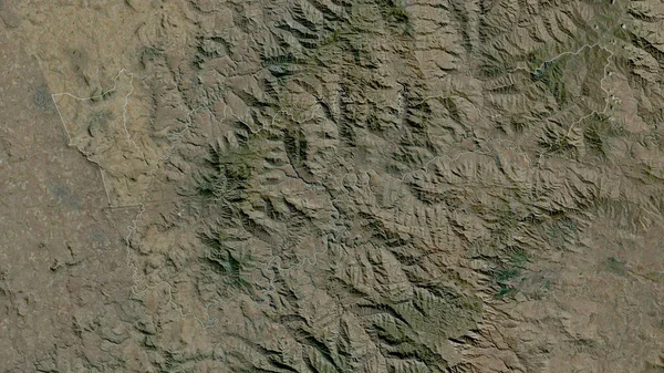 Mohale Hoek District Lesotho Satellite Imagery Shape Outlined Its Country — Stock Photo, Image