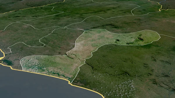 Margibi Condado Liberia Zoomed Destacó Imágenes Satélite Renderizado — Foto de Stock