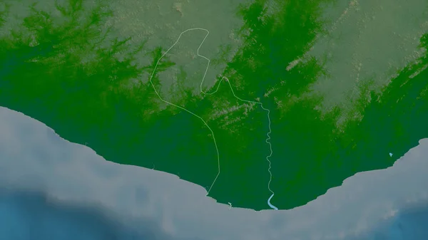 Maryland Hrabstwo Liberia Kolorowe Dane Zacienienia Jeziorami Rzekami Kształt Nakreślony — Zdjęcie stockowe