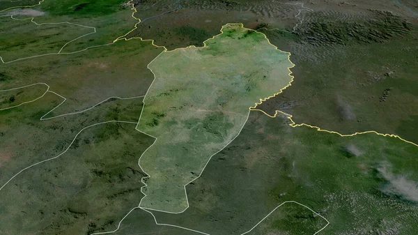 Nimba Condado Liberia Zoomed Destacó Imágenes Satélite Renderizado — Foto de Stock