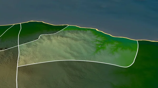 Marqab District Libië Gezoomd Gemarkeerd Belangrijkste Fysieke Landschapskenmerken Weergave — Stockfoto