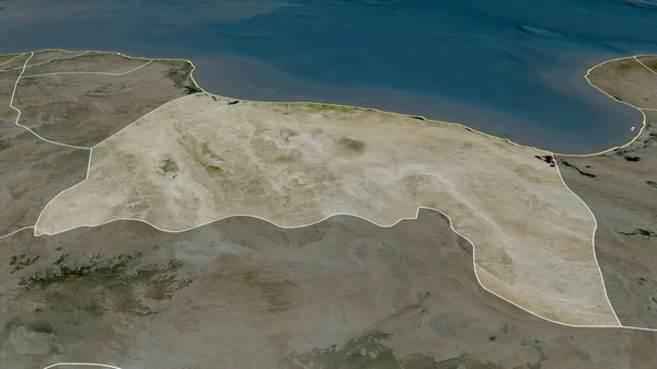 Surt Dzielnica Libii Powiększyła Się Podkreśliła Zdjęcia Satelitarne Renderowanie — Zdjęcie stockowe