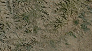 Qacha 's Nek, Lesotho bölgesi. Uydu görüntüleri. Ülke alanına göre şekillendirilmiş. 3B görüntüleme