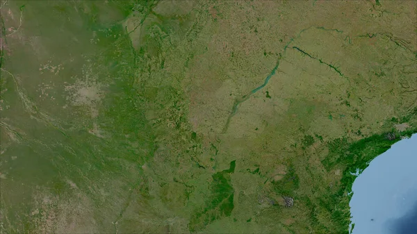 Paraguay Perspectiva Aproape Țării Fără Contur Imagini Prin Satelit — Fotografie, imagine de stoc