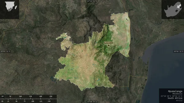 Mpumalanga Επαρχία Της Νότιας Αφρικής Δορυφορικές Εικόνες Σχήμα Που Παρουσιάζεται — Φωτογραφία Αρχείου