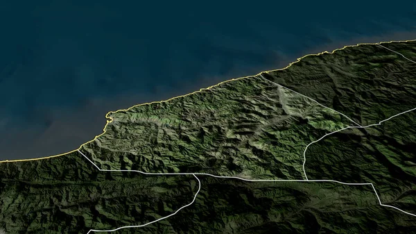 Zonguldak Province Turkey Zoomed Highlighted Satellite Imagery Rendering — Stock Photo, Image