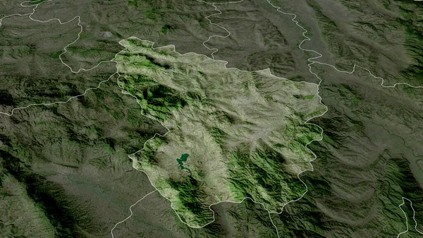 Sumadijski District Serbie Zoomé Mis Évidence Imagerie Satellite Rendu — Photo
