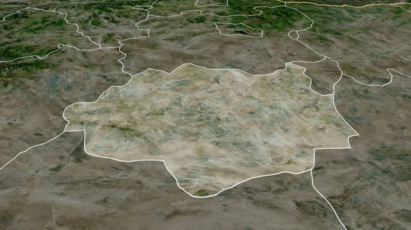 Dundgovi Провінція Монголія Масштабована Виділена Супутникові Знімки Візуалізація — стокове фото