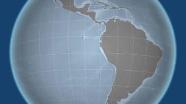 Peru. Mahalle - dış hatları olmayan uzak perspektif. Gri tonlama yükseklik haritası