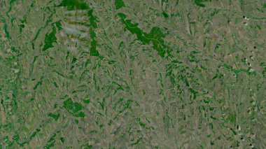 Cimislia, Moldova bölgesi. Uydu görüntüleri. Ülke alanına göre şekillendirilmiş. 3B görüntüleme