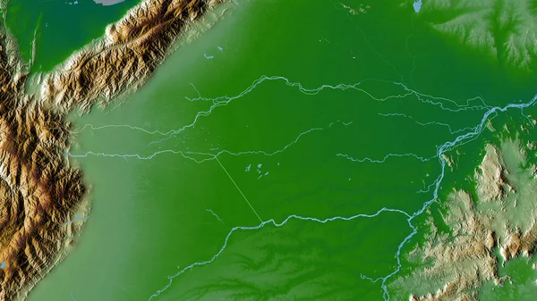 Апуре Штат Венесуэла Цветные Шейдерные Данные Озерами Реками Форма Очерченная — стоковое фото