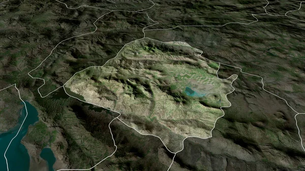 土耳其Kirsehir省不断扩大和突出 卫星图像 3D渲染 — 图库照片