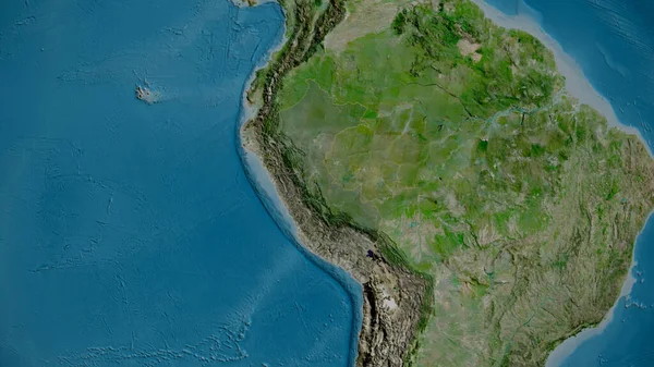 Περού Zoomed Και Γειτονιά Δορυφορικές Εικόνες Απόδοση — Φωτογραφία Αρχείου