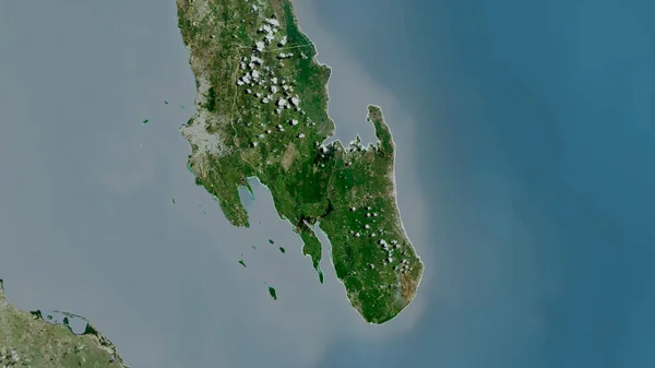 Zanzibar South Central Region Tanzanie Satelitní Snímky Tvar Rýsoval Jeho — Stock fotografie