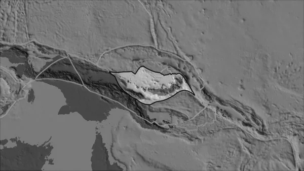 Bilek Yüksekliği Haritasındaki Güney Bismarck Tektonik Plakası Bitişik Bölgelerdeki Doygunluk — Stok fotoğraf