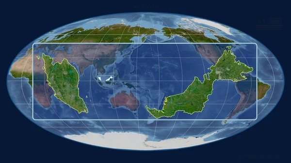 Inzoomd Met Het Oog Maleisië Schets Met Perspectief Lijnen Tegen — Stockfoto