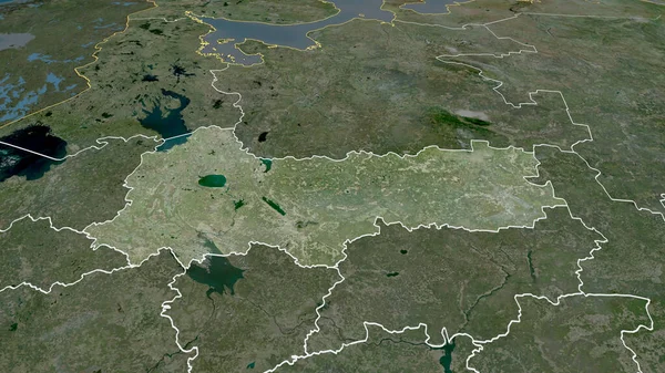 Wologda Region Russland Vergrößert Und Hervorgehoben Satellitenbilder Rendering — Stockfoto