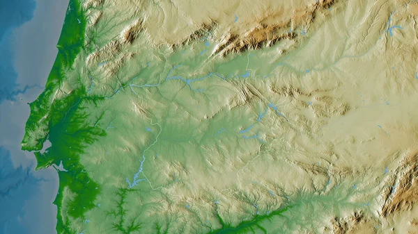 Экстремадура Автономное Сообщество Испании Цветные Шейдерные Данные Озерами Реками Форма — стоковое фото