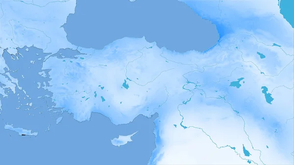 Zona Turquía Mapa Anual Precipitación Proyección Estereográfica Composición Bruta Las —  Fotos de Stock