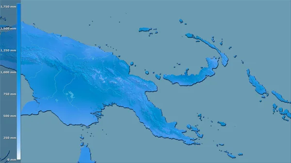 Підготовка Найтеплішого Кварталу Районі Папуа Нової Гвінеї Стереографічній Проекції Легендарно — стокове фото