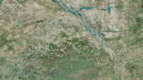 Matam Regionen Senegal Satellitbilder Form Som Skisseras Mot Dess Landområde — Stockfoto