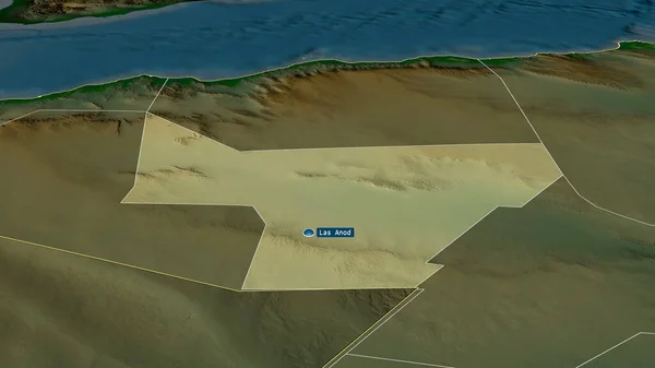 Sool Region Somalii Powiększył Się Podkreślił Kapitałem Główne Cechy Krajobrazu — Zdjęcie stockowe