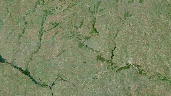 哈尔科夫 乌克兰地区 卫星图像 形状与它的国家相对应 3D渲染 — 图库照片