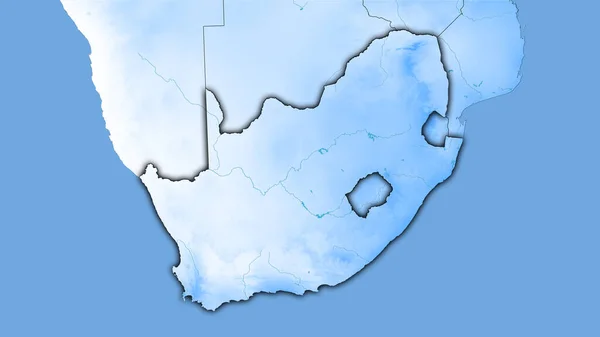 Área África Sul Mapa Anual Precipitação Projeção Estereográfica Composição Bruta — Fotografia de Stock