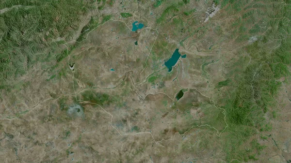 Dornod Province Mongolia Satellite Imagery Shape Outlined Its Country Area — Stock Photo, Image