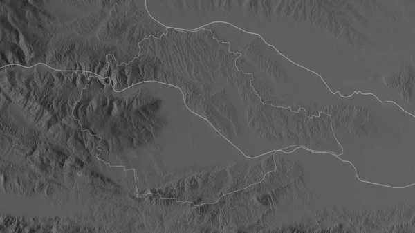 Podravska Región Estadística Eslovenia Mapa Escala Grises Con Lagos Ríos — Foto de Stock