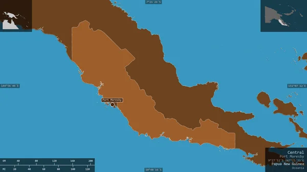 Central Provincia Papúa Nueva Guinea Sólidos Modelados Con Lagos Ríos —  Fotos de Stock