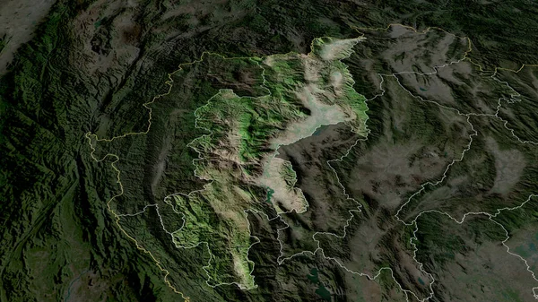 Chiang Mai Province Thaïlande Zoomé Mis Évidence Imagerie Satellite Rendu — Photo