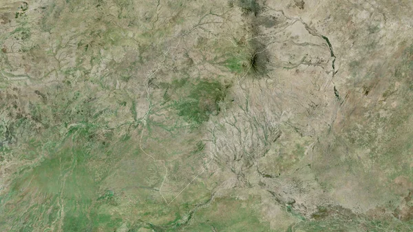 中央ダルフール スーダンの状態 衛星画像 形状は その国の領域に対して概説 3Dレンダリング — ストック写真