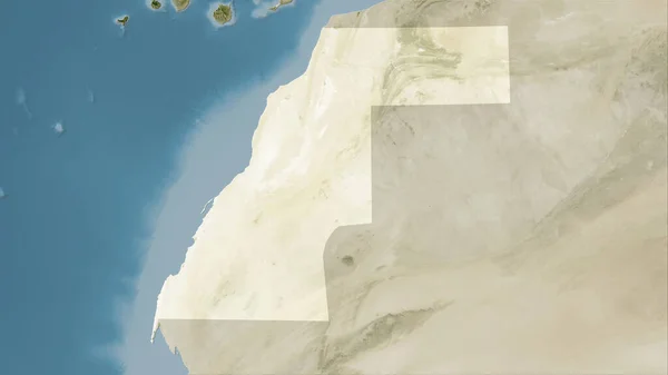 Västsahara Området Satellitkarta Stereografisk Projektion Sammansättning Rasterskikt — Stockfoto