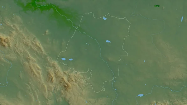 ポーランドの航海士オポール 湖や川と色シェーダーデータ 形状は その国の領域に対して概説 3Dレンダリング — ストック写真
