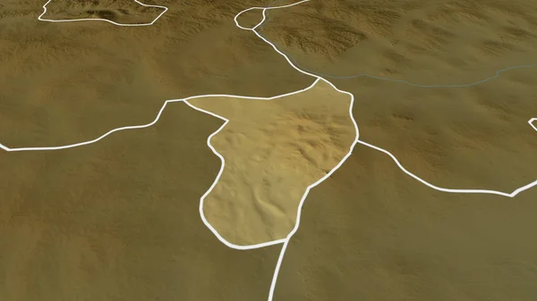 Govisumber モンゴルの自治体が拡大し 強調した 主な物理的な風景機能 3Dレンダリング — ストック写真