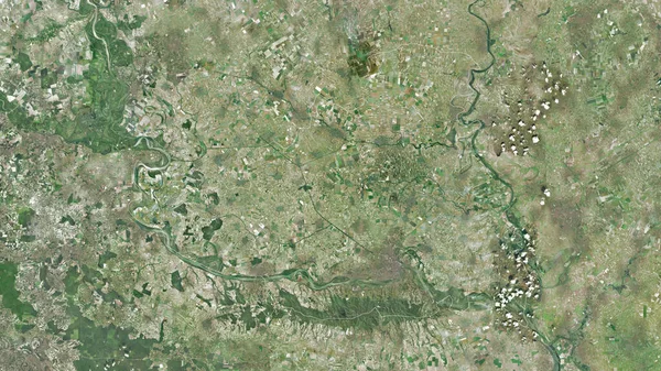 Juzno Backi District Serbia Satellite Imagery Shape Outlined Its Country — Stock Photo, Image