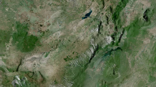 Иринга Регион Танзании Спутниковые Снимки Форма Очерченная Против Территории Рендеринг — стоковое фото