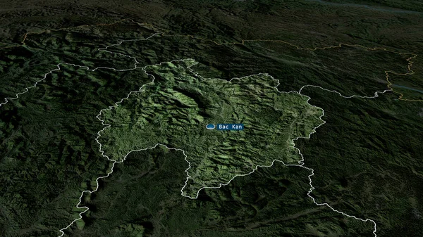 Бак Кан Провінція Єтнам Збільшилась Була Виділена Капіталом Супутникові Знімки — стокове фото
