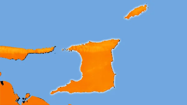 Trinidad Tobago Rocznej Mapie Temperatury Projekcji Stereograficznej Surowa Kompozycja Warstw — Zdjęcie stockowe