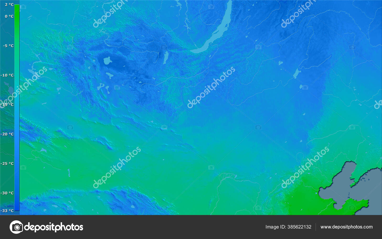 Mean Temperature Coldest Quarter Mongolia Area Stereographic Projection
