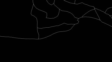 Tektonik plakalar, Timor tektonik plakasının bitişiğindeki alanlarda sınırdır. Siyah arka plan. Van der Grinten I yansıması (eğik dönüşüm). Birleşiklik aracı