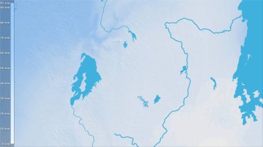 Rwanda bölgesindeki en kuru ayın yağışı efsanevi stereografik projeksiyonla - raster tabakalarının ham bileşimi