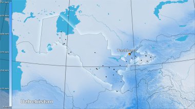 Efsanevi stereografik projeksiyonda Özbekistan bölgesindeki en nemli çeyrekliğin yağışı - ana bileşim
