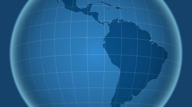 Peru. Mahalle - dış hatları olmayan uzak perspektif. Sadece şekiller - kara / okyanus maskesi