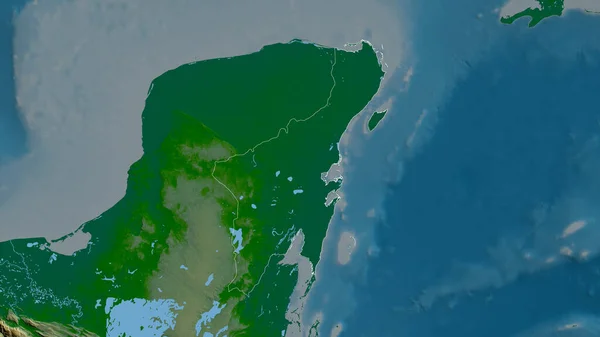 Κουιντάνα Ρου Πολιτεία Του Μεξικού Χρωματιστά Δεδομένα Σκίασης Λίμνες Και — Φωτογραφία Αρχείου