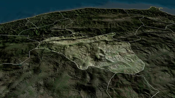 Cankiri トルコの州が拡大し 強調した 衛星画像 3Dレンダリング — ストック写真