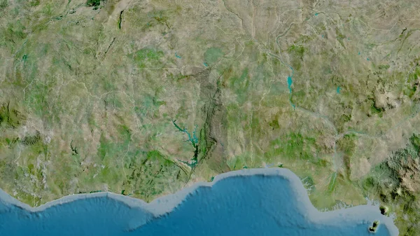 Togo Powiększone Okolica Zdjęcia Satelitarne Renderowanie — Zdjęcie stockowe