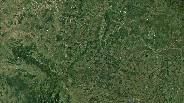 Salaj 罗马尼亚县 卫星图像 形状与它的国家相对应 3D渲染 — 图库照片