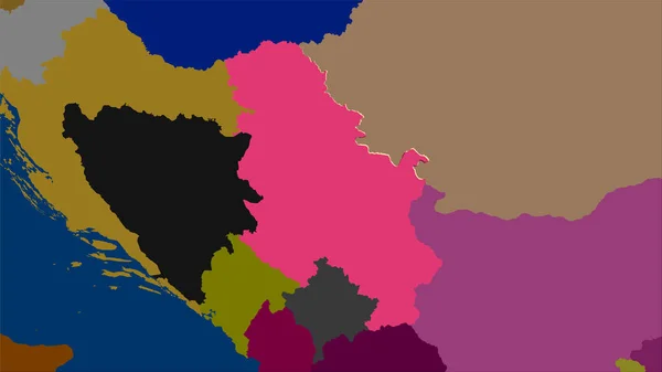 Serbia Mapa Divisiones Administrativas Proyección Estereográfica Composición Cruda Capas Trama —  Fotos de Stock